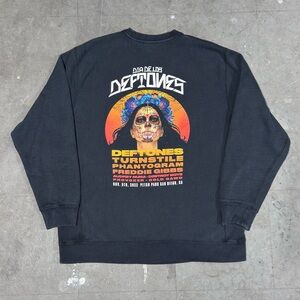 Deftones Sweatshirt Crewneck Men XXL Dia De los Turnstile 2022 Concert Rare